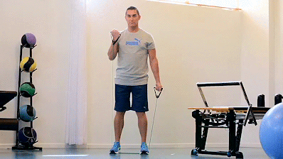 Band Alternating Biceps Curl